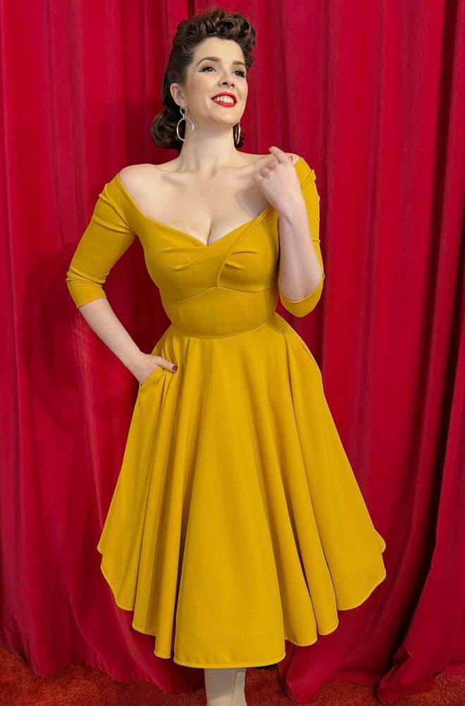 Golden Yellow Adora Swing Dress image 1