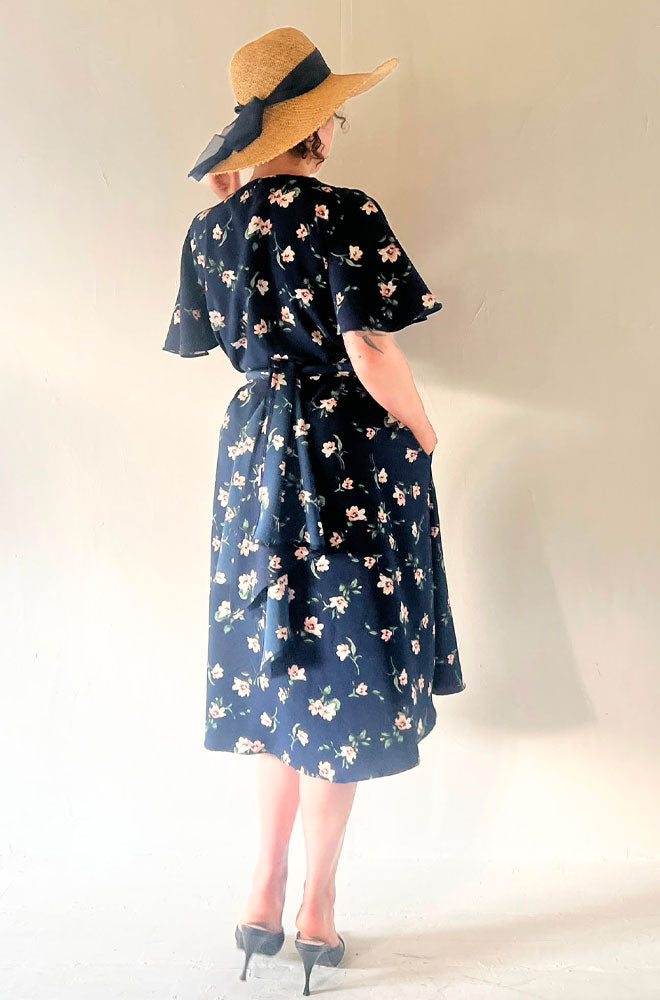 Navy Floral Claudia Dress