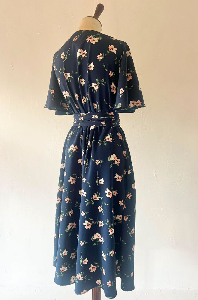 Navy Floral Claudia Dress