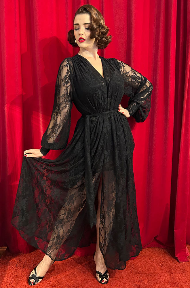 Pre Order Black Lace Claudia Maxi Dress