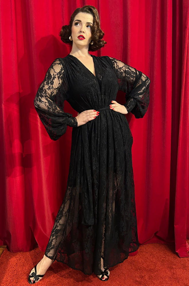 Pre Order Black Lace Claudia Maxi Dress