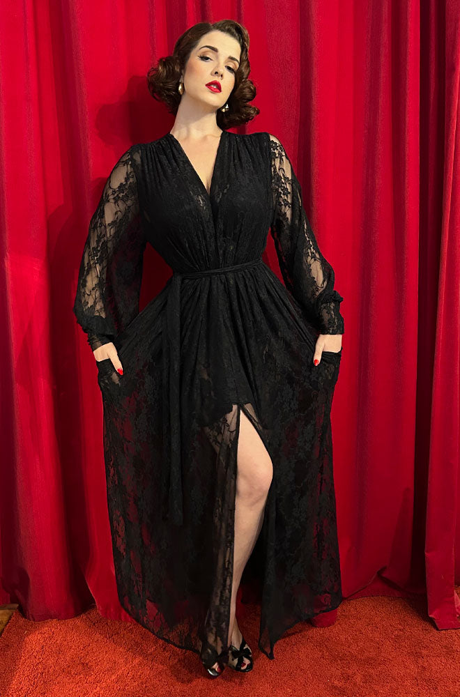 Pre Order Black Lace Claudia Maxi Dress