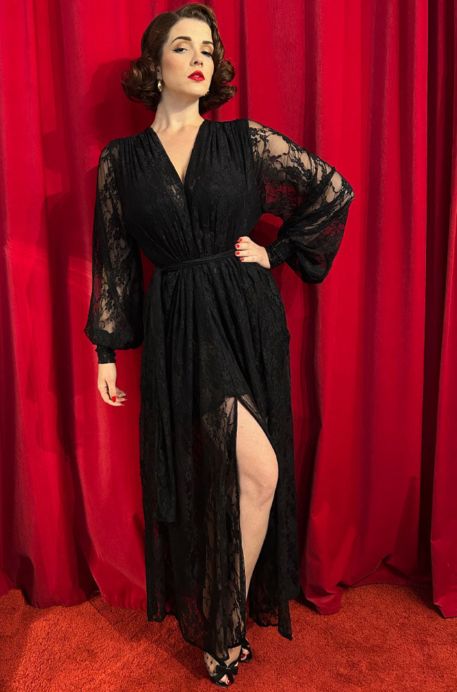 Pre Order Black Lace Claudia Maxi Dress