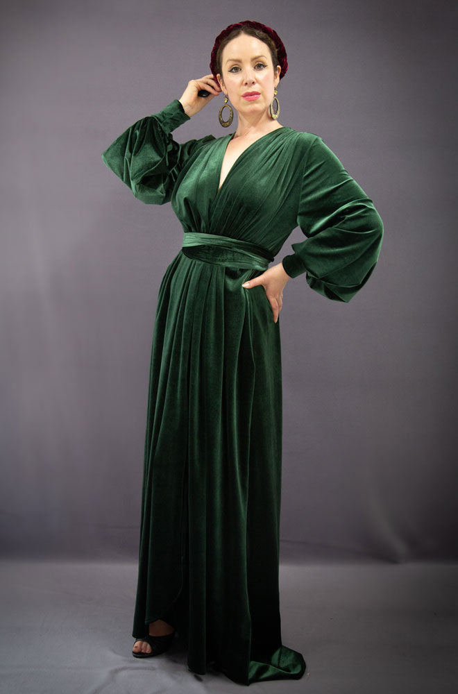 Ivy Green Velvet Claudia Gown