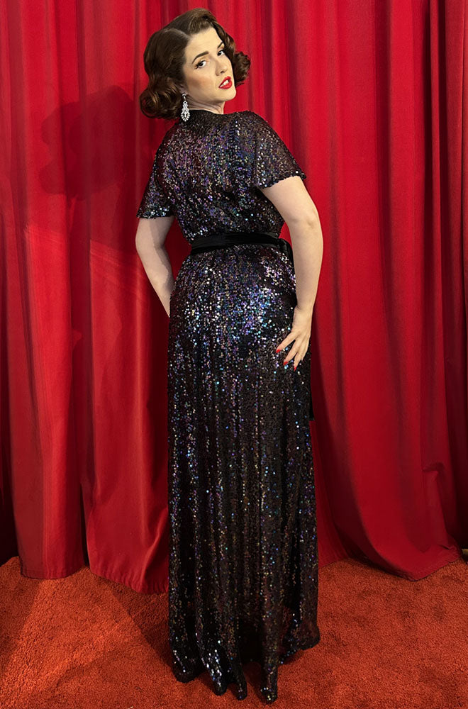 Pre Order Petrol Sequin Claudia Gown