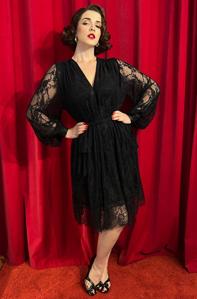 Pre Order Black Lace Claudia Mini Dress