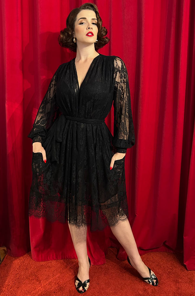 Pre Order Black Lace Claudia Mini Dress