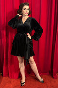 Black Velvet Claudina Mini Dress
