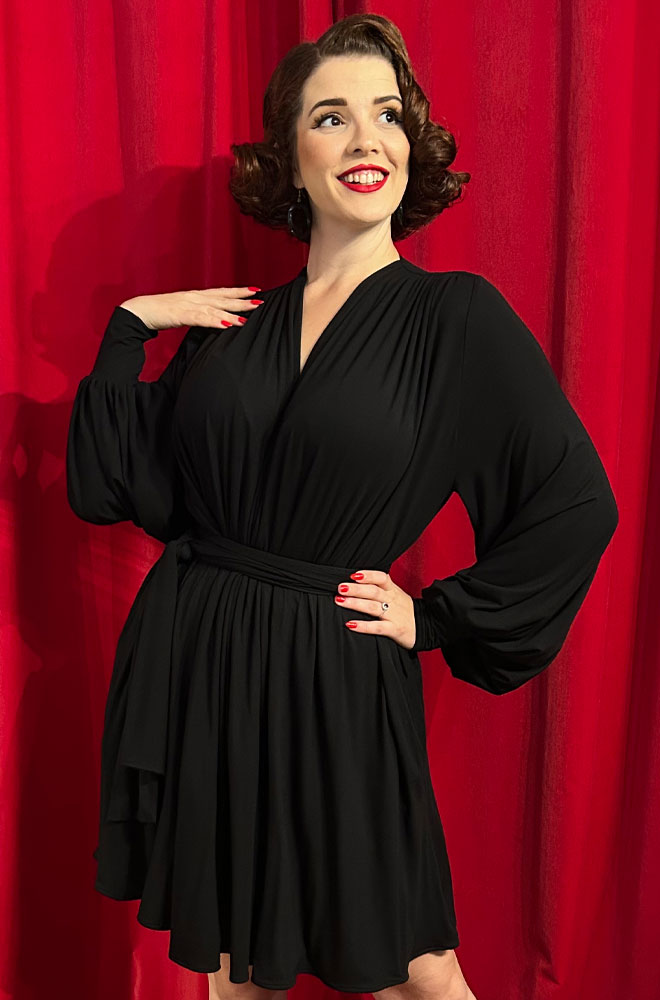 Black Bamboo Claudina Mini Dress