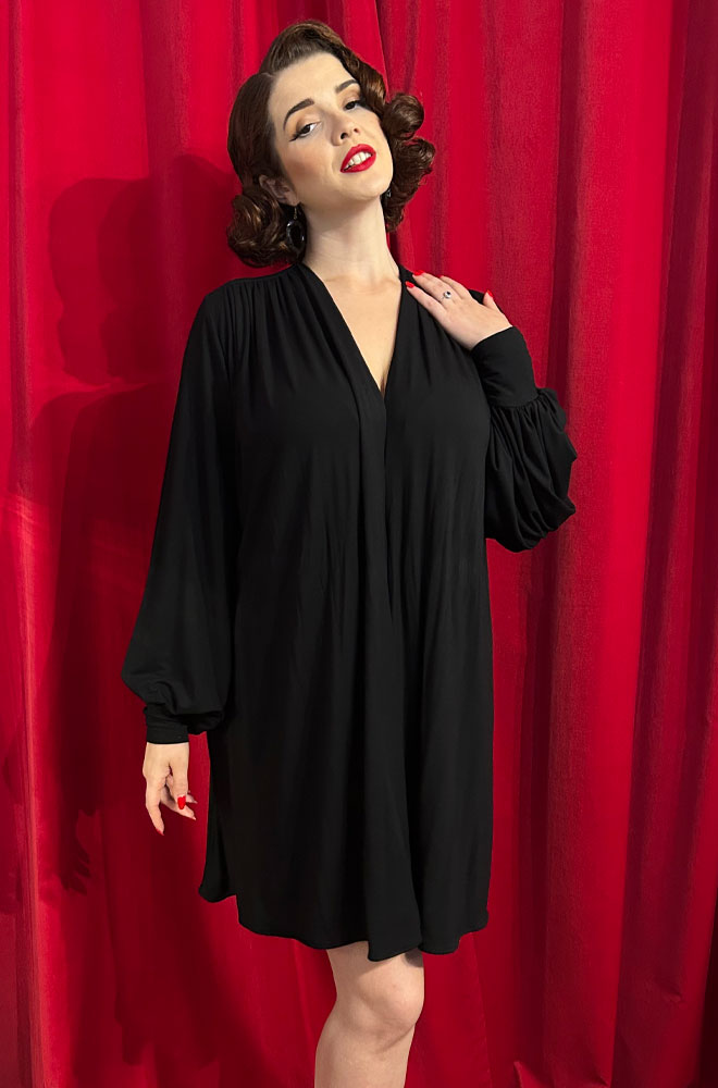 Black Bamboo Claudina Mini Dress