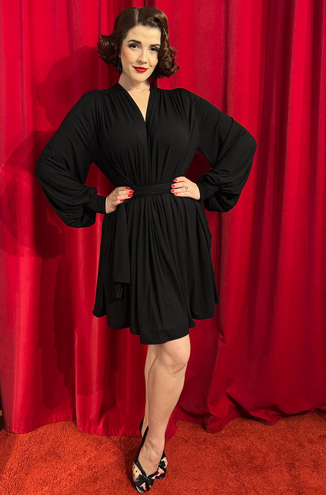Black Bamboo Claudina Mini Dress
