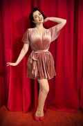 Dusky Pink Velvet Claudina Mini Dress