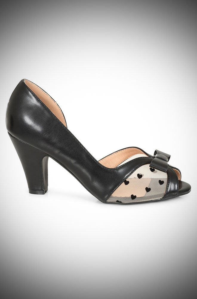 Love Heart Heels in Black