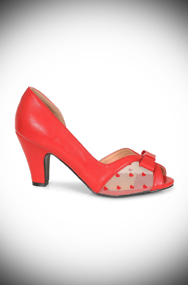 Love Heart Heels in Red