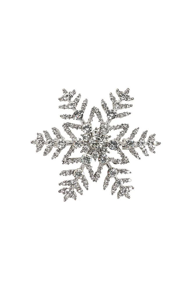 Crystal Snowflake Brooch