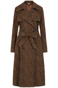 Leopard Print Trench Coat
