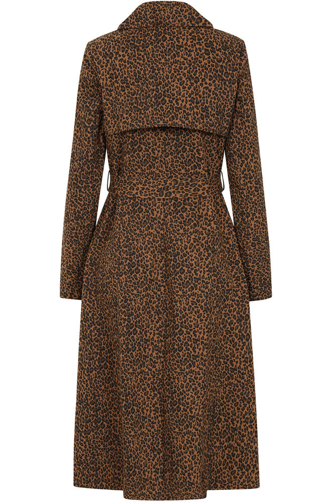 Leopard Print Trench Coat