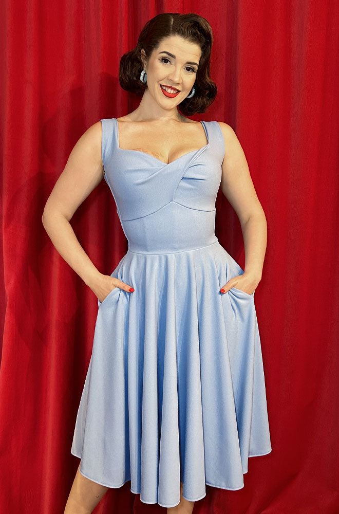 Aurora Swing Dress in Bluebell Deadly is the Female Aurora Swing Dress in Bluebell Deadly is the Female