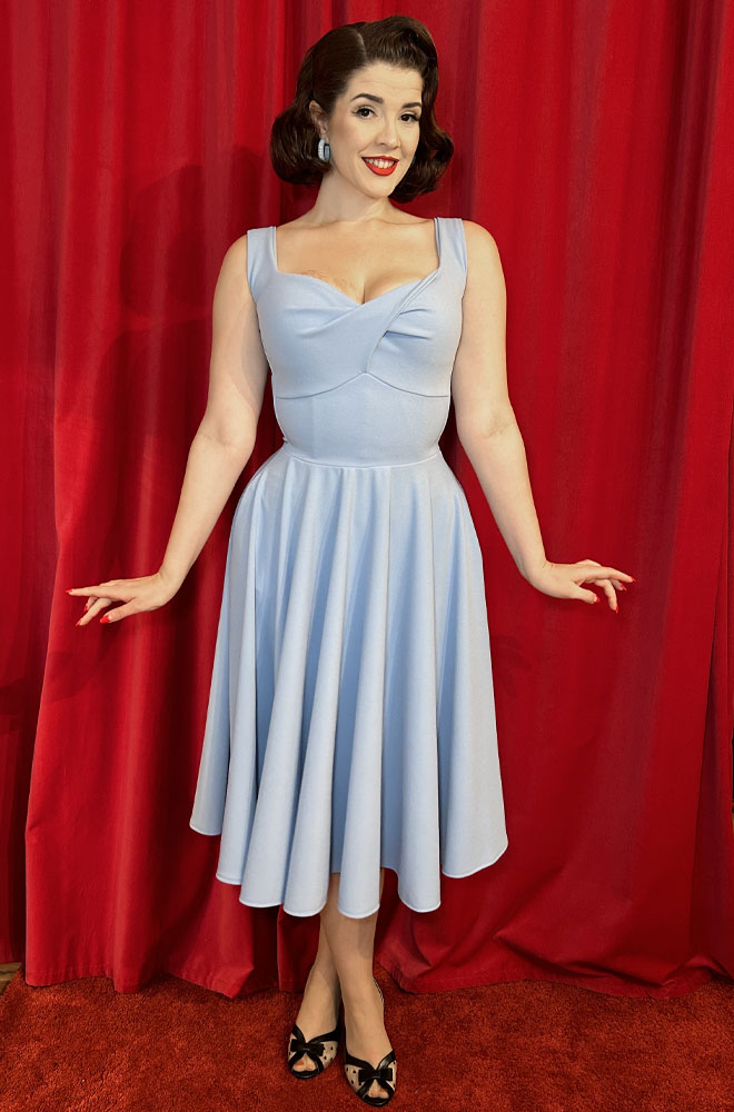 Aurora Swing Dress in Bluebell