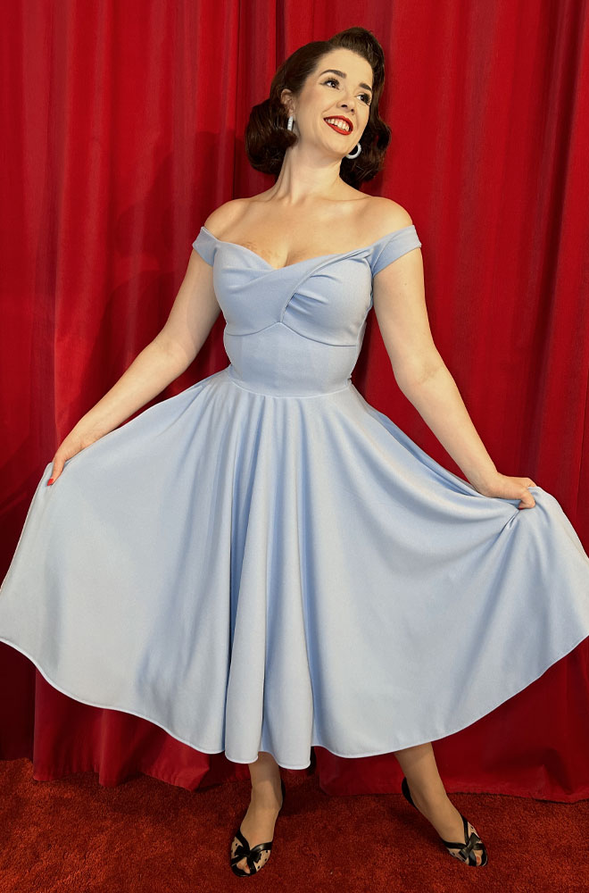 Aurora Swing Dress in Bluebell