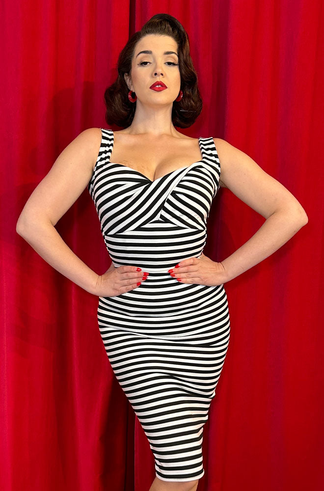 Striped Bettie Wiggle Dress