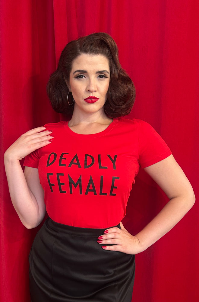 Red Deadly Female T-Shirt