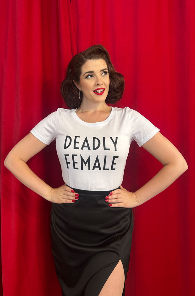 White Deadly Female T-Shirt