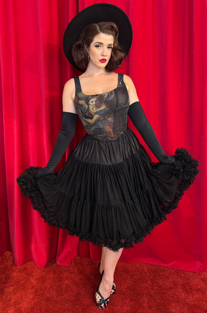Black 50's Chiffon Petticoat