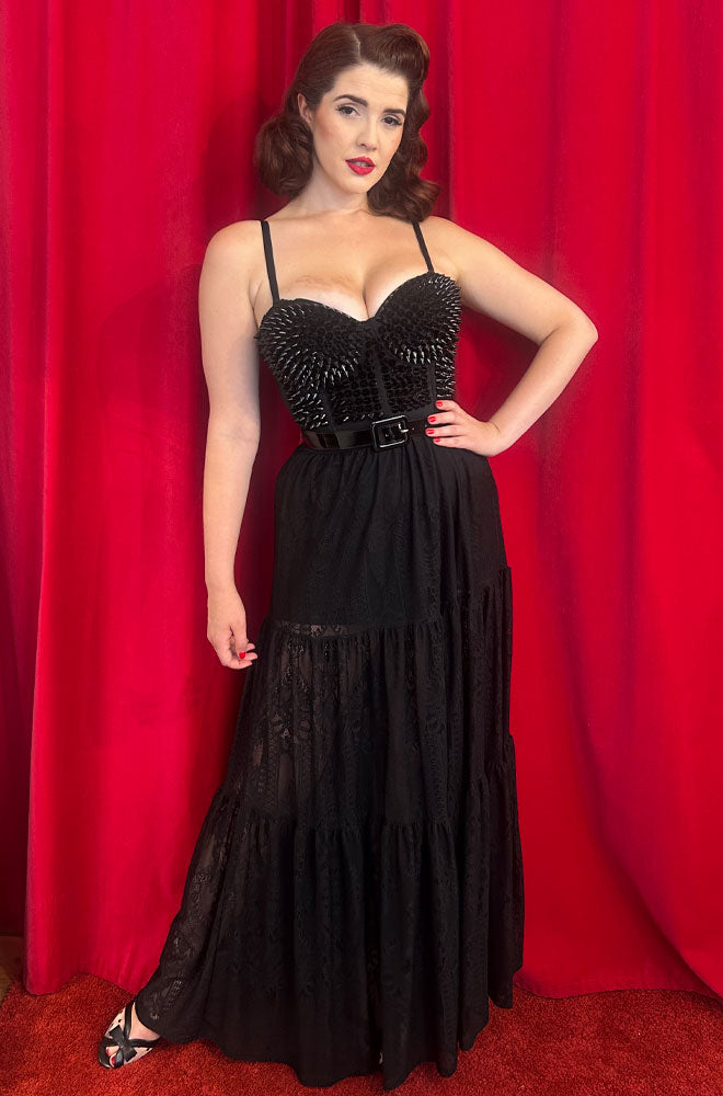 Kiss Of Night Lace Maxi Skirt
