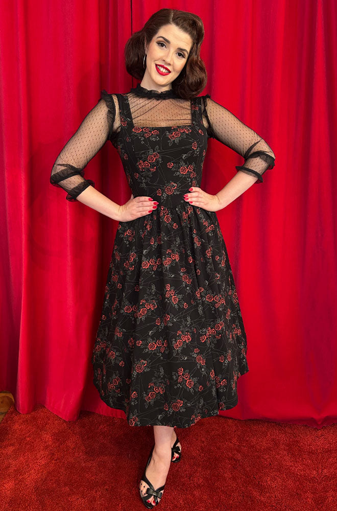 Poisoned Rose Midi Dress