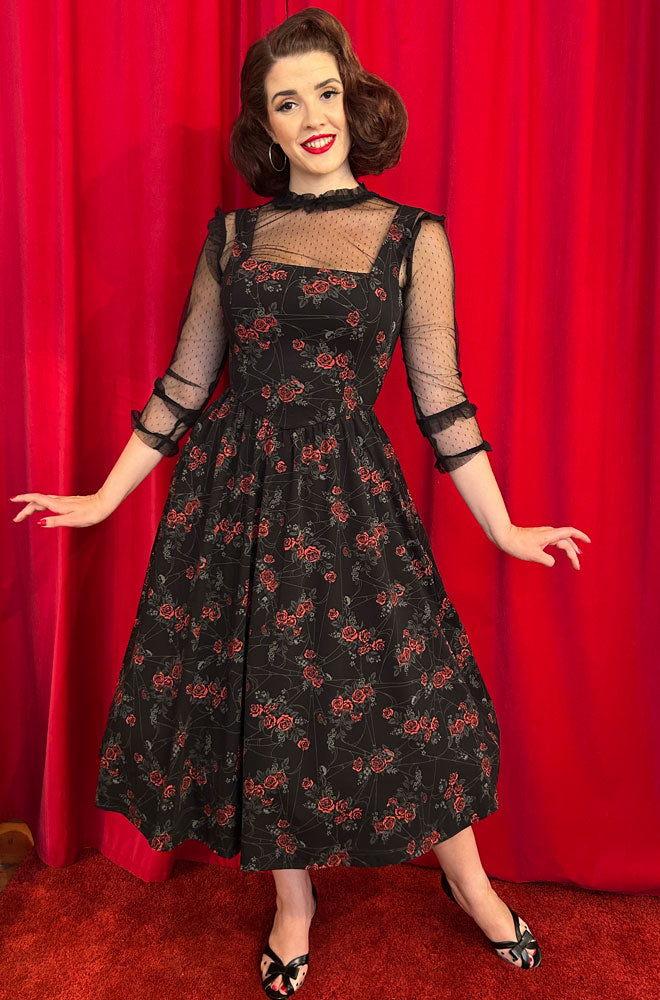 Poisoned Rose Midi Dress