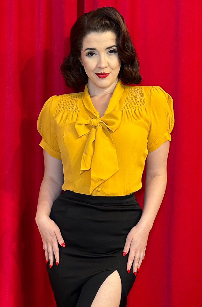 Mustard Eva Blouse