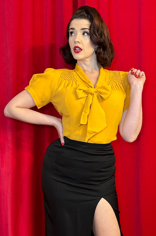 Mustard Eva Blouse
