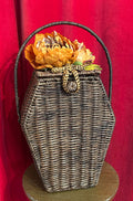 Coffin Basket Handbag - Pumpkin Flower