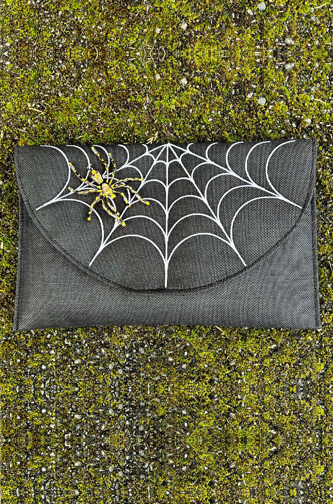 Spiderweb Embroidery Envelope Bag