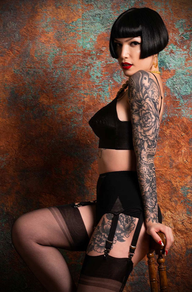 Maitresse Black Suspender Belt