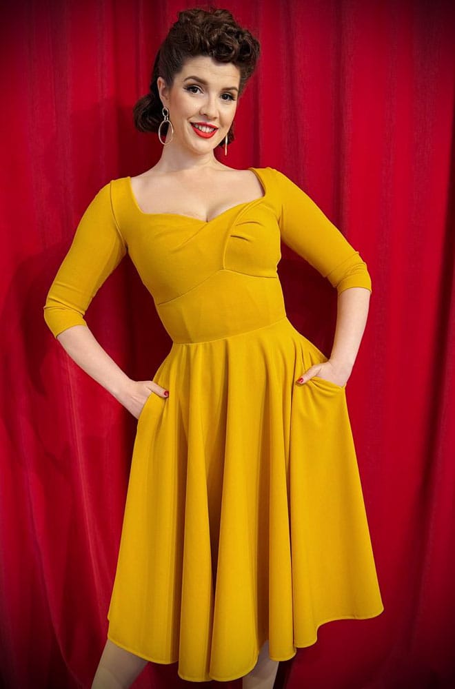 Golden Yellow Adora Swing Dress image 3