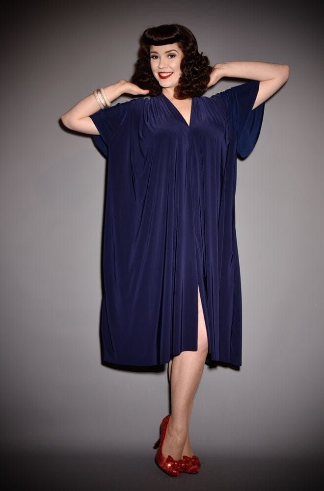 Navy Flutter Sleeve Claudia Dress image 6