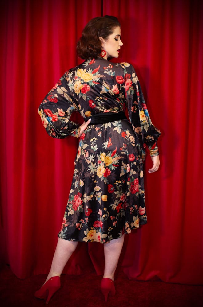 Winter Rose Velvet Claudia Dress image 4