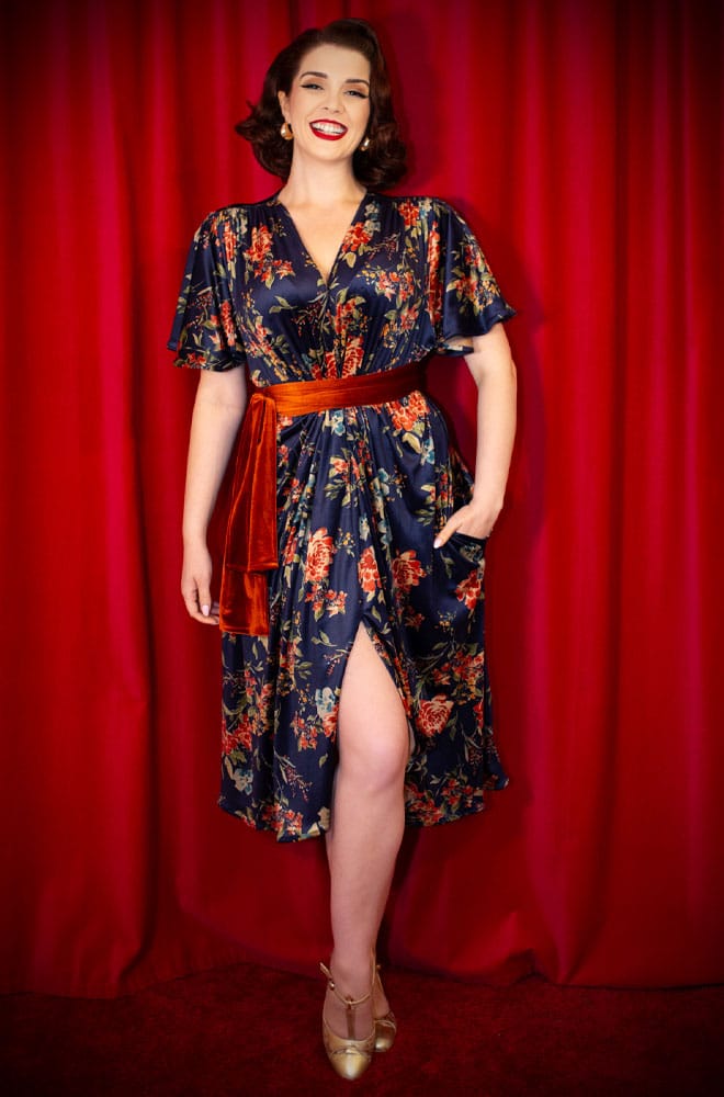 Floral Velvet Claudia Dress image 0