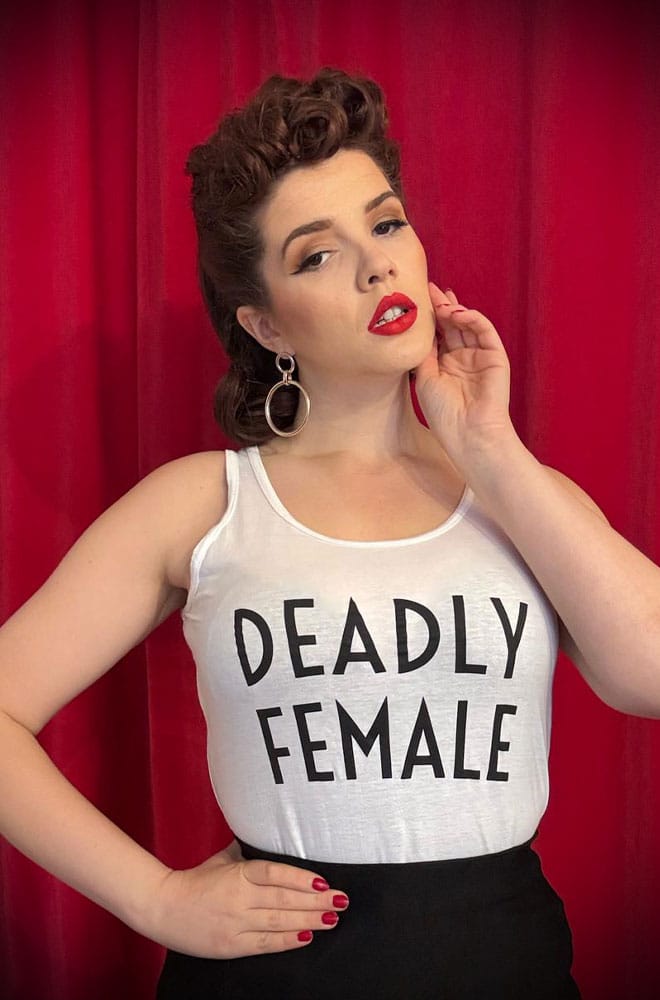 White Deadly Female Vest image 0