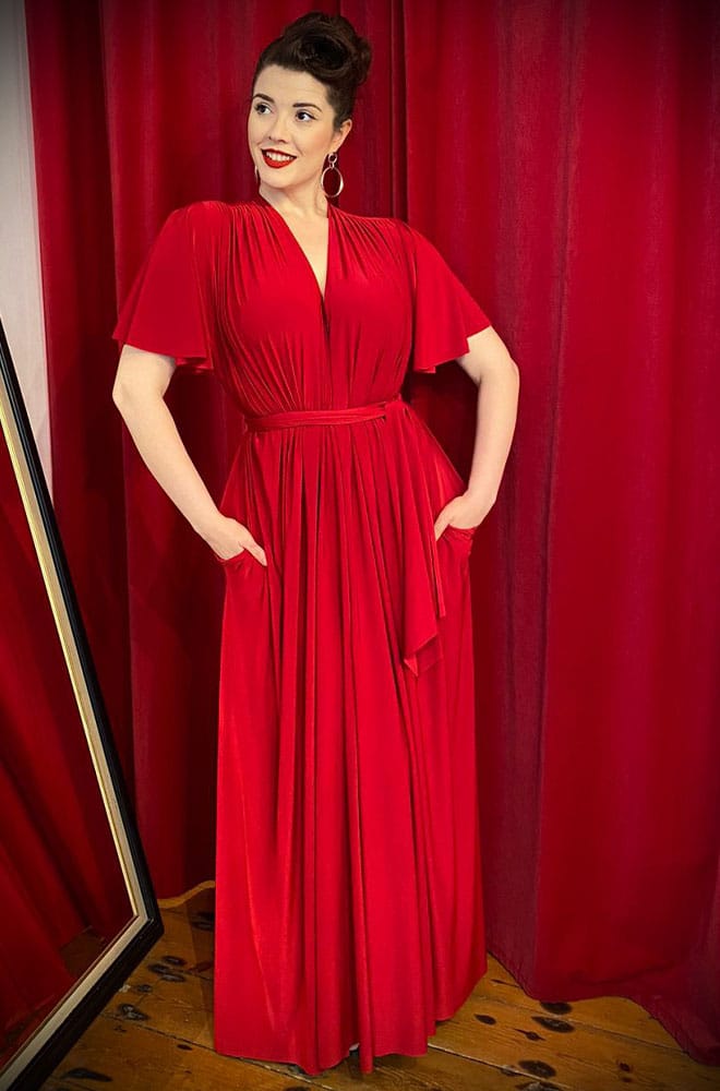 Red Flutter Claudia Maxi Dress image 3