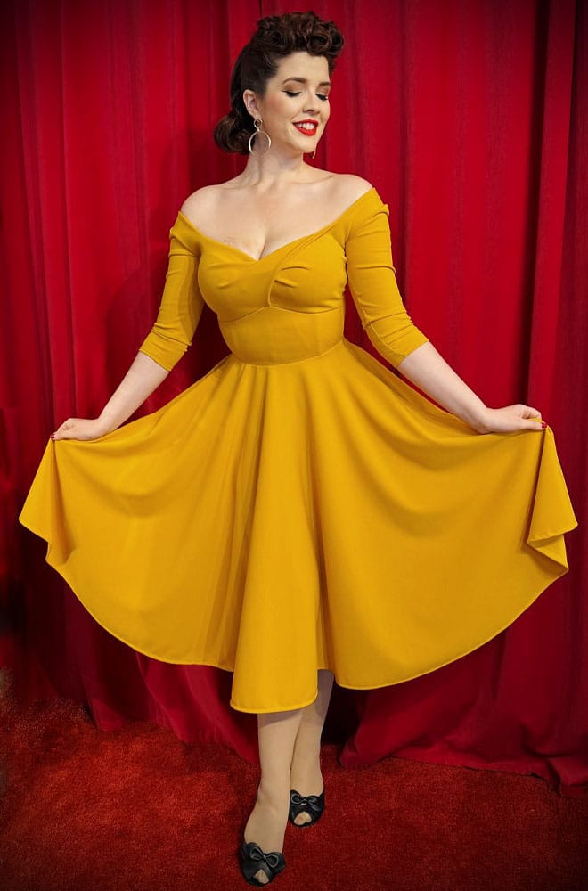 Golden Yellow Adora Swing Dress image 6