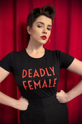 New! Black Deadly Female T Shirt image 0