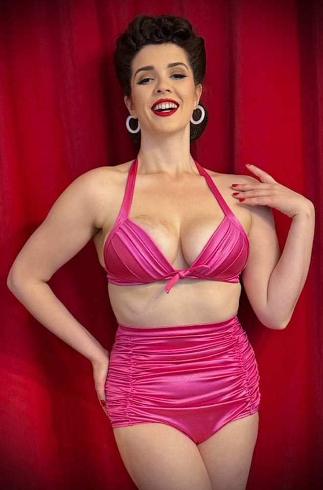 Pink Shimmer Monroe Bikini Bottoms image 1