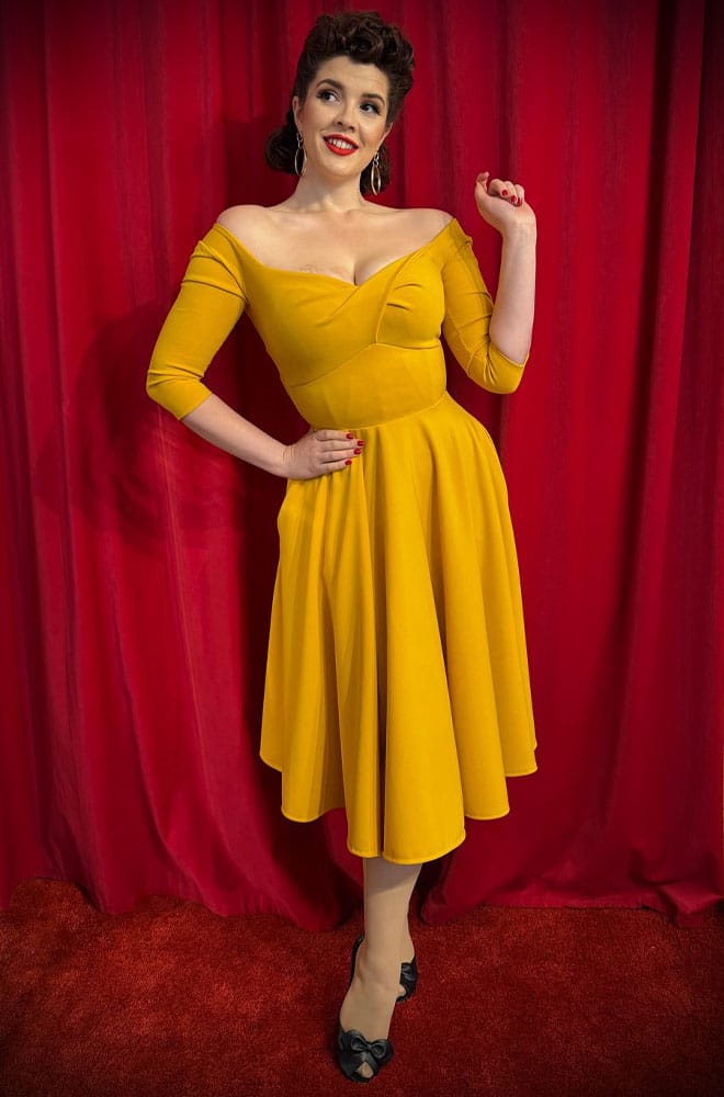 Golden Yellow Adora Swing Dress image 4