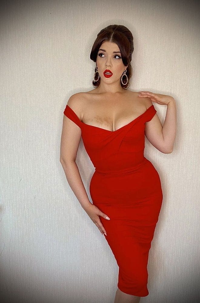 Red Bettie Wiggle Dress image 2