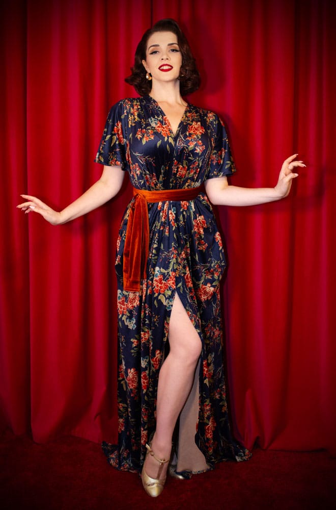 Floral Velvet Claudia Gown image 0