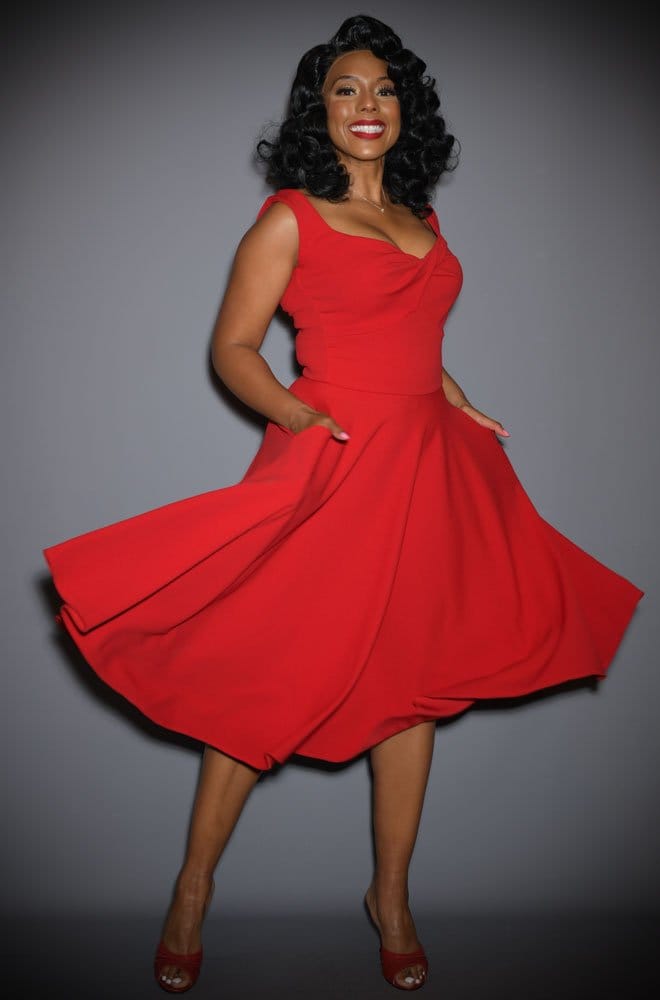 Aurora Swing Dress in Red image 0