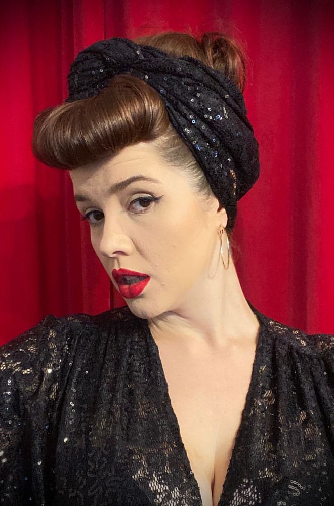 Lace Sequin Hair Scarf image 1